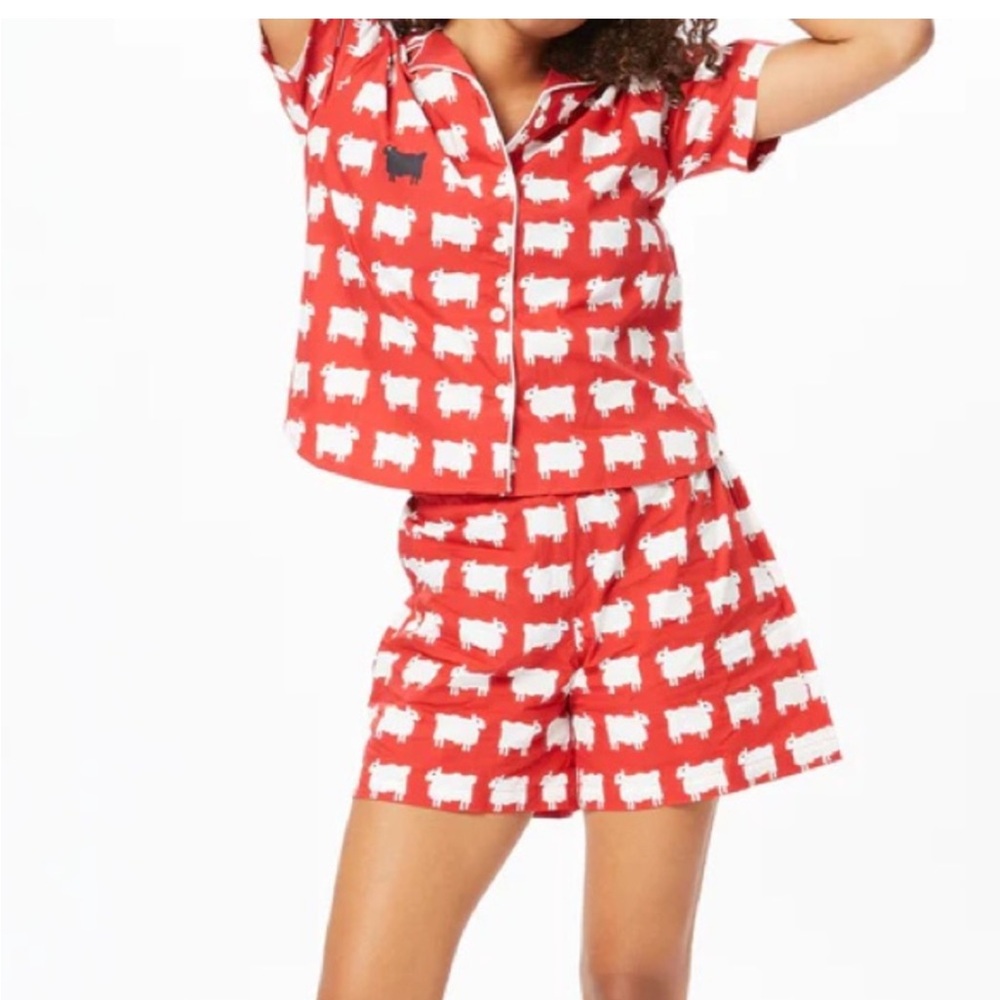 NWT Warm & Wonderful PJ Shorts Set Black Sheep made famous by Prince Diana